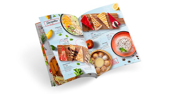 меню для ресторана